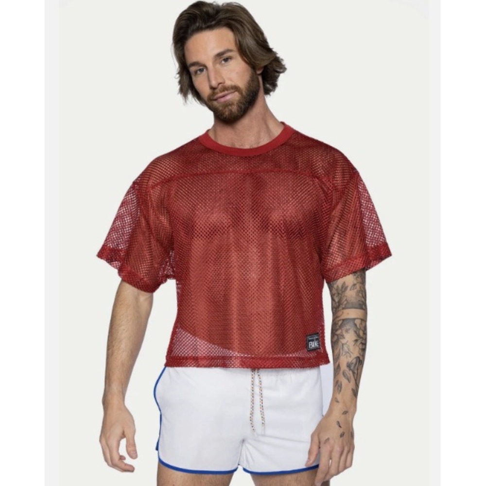 NWT BIKE Athletic Short Sleeve Practice Jersey BAM134RED L/XL Retired Dark Red